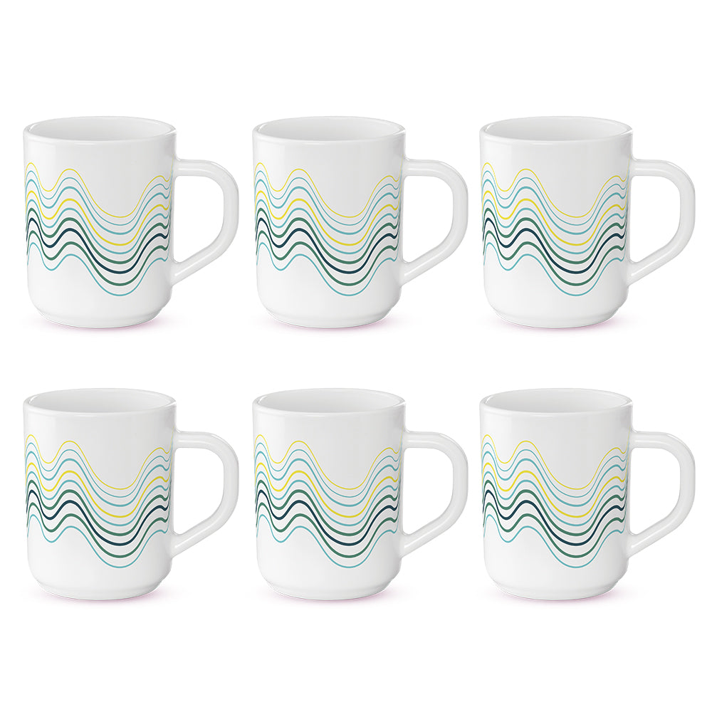 Larah by Borosil Mia Mug Set 240 ml x 6