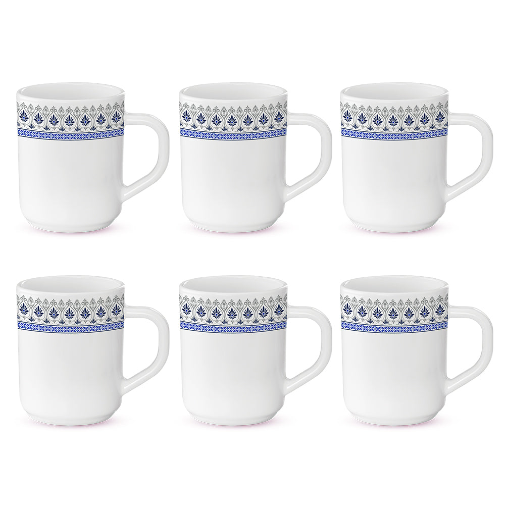 Larah by Borosil Ocean Mug Set 240 ml x 6