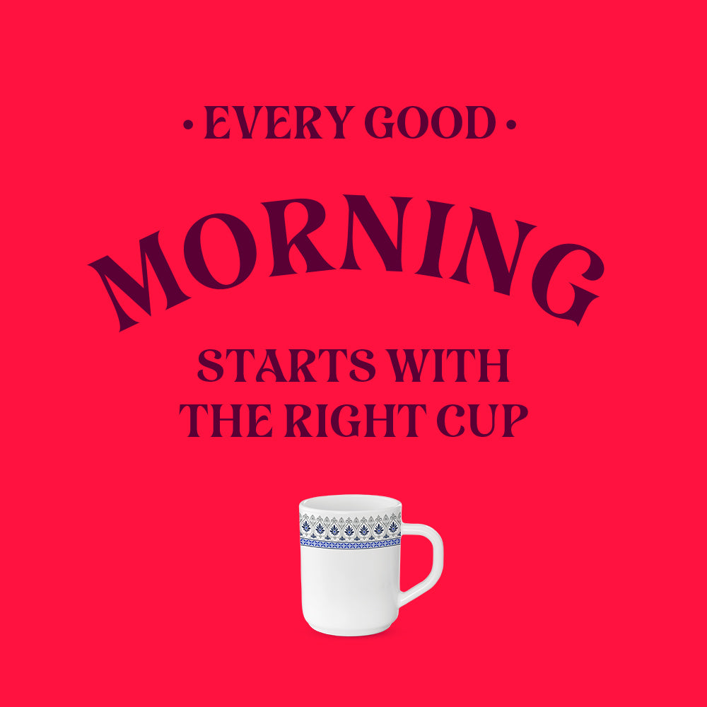 Larah by Borosil Ocean Mug Set 240 ml x 6