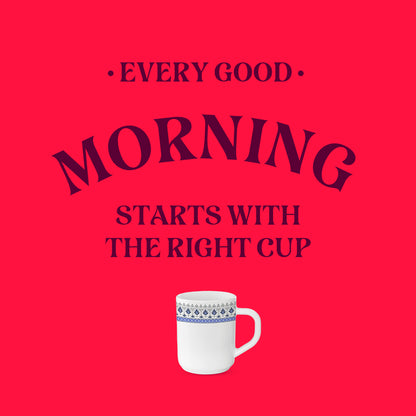 Larah by Borosil Ocean Mug Set 240 ml x 6