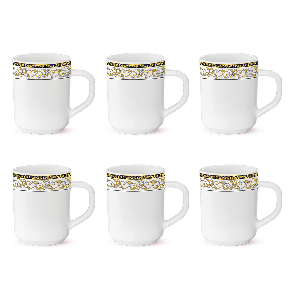 Larah By Borosil Royale Mug Set, 100ml x 6
