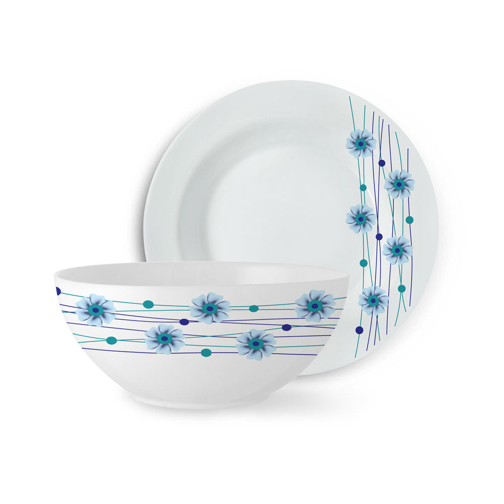 Larah by Borosil Bluebell Snack Set 7 pc Set