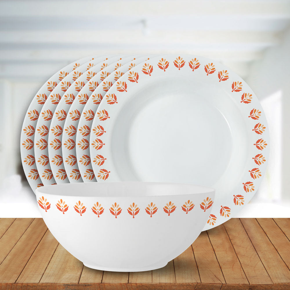 Larah by Borosil Gardenia Snack Set 7 pc Set