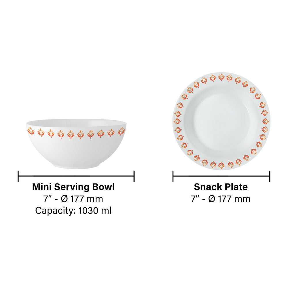 Larah by Borosil Gardenia Snack Set 7 pc Set