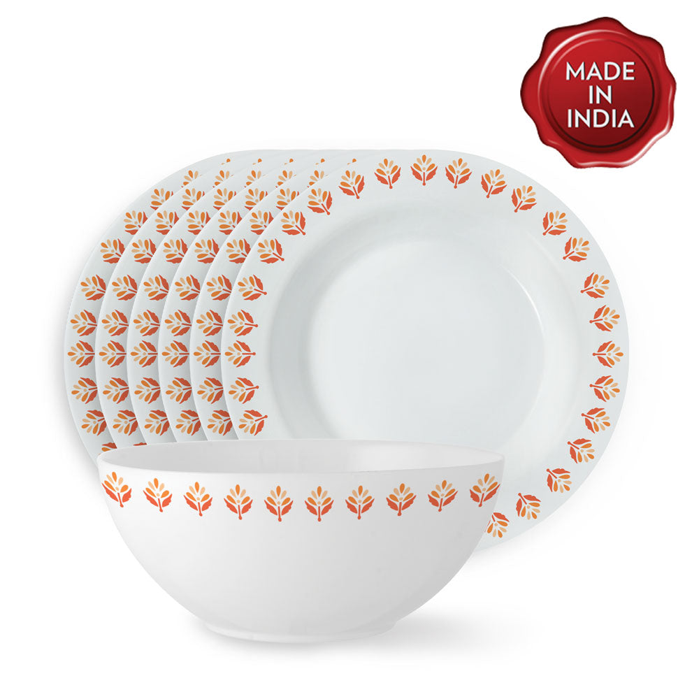 Larah by Borosil Gardenia Snack Set 7 pc Set
