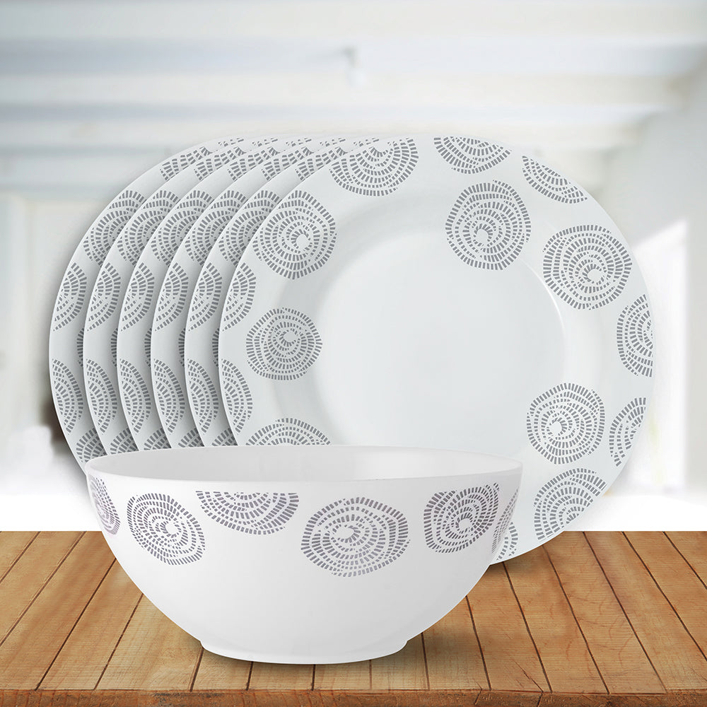 Larah by Borosil Moonbeam Snack Set, 7 pc