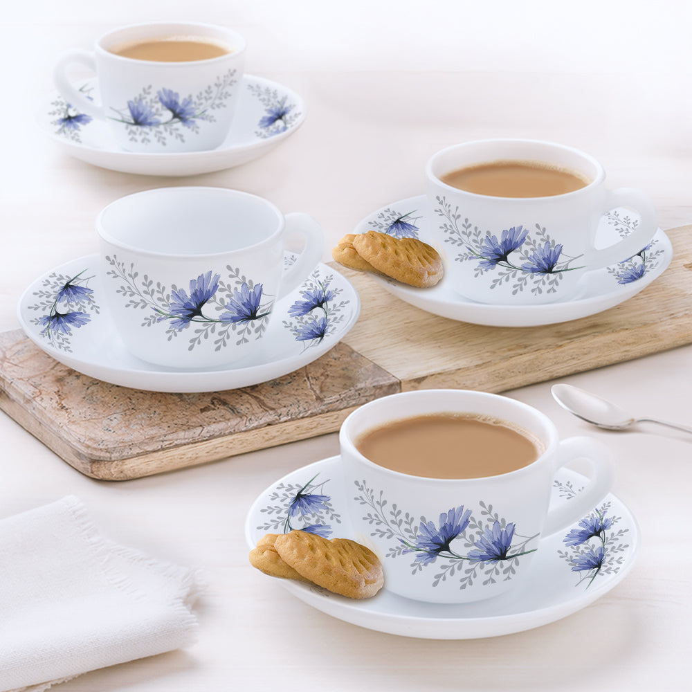 Larah By Borosil Bellflower Cup n Saucer Set