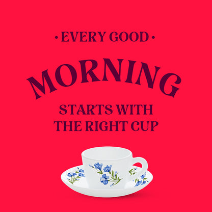 Larah Marina Blue Cup n Saucer Set