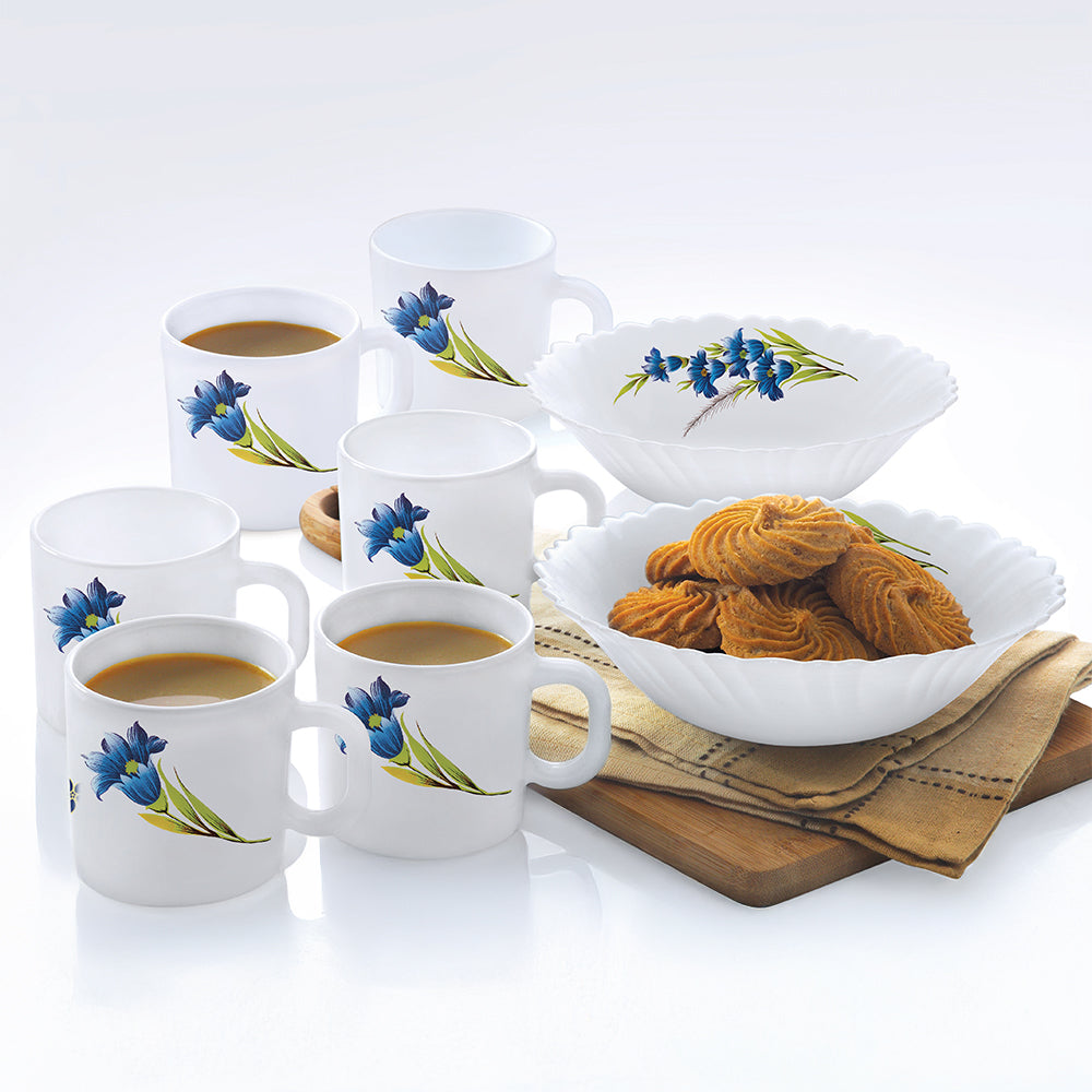 Larah by Borosil Nina Snack Set w Mugs