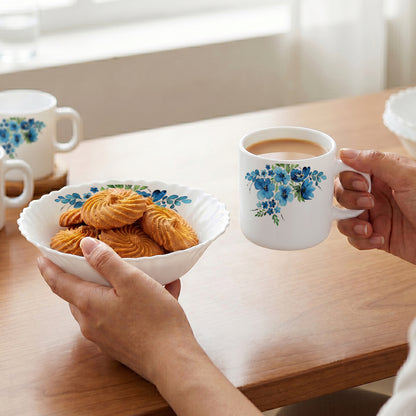 Larah Pansy Snack Set w Mugs