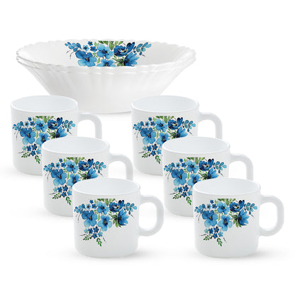 Larah Pansy Snack Set w Mugs