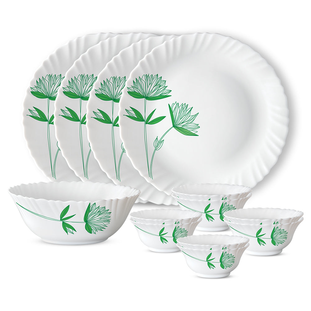 Larah Green Lily Dinner Set