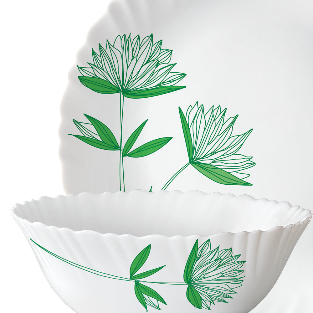 Larah Green Lily Dinner Set