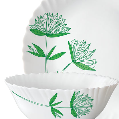 Larah Green Lily Dinner Set