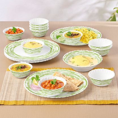 Larah by Borosil Aura 19 pc Dinner Set 19 pc Set: Serves 6