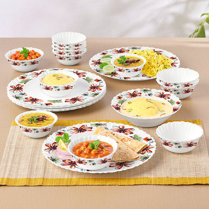 Larah by Borosil Bali 19 pc Dinner Set 19 pc Set: Serves 6