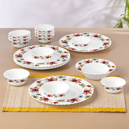 Larah by Borosil Bali 19 pc Dinner Set 19 pc Set: Serves 6