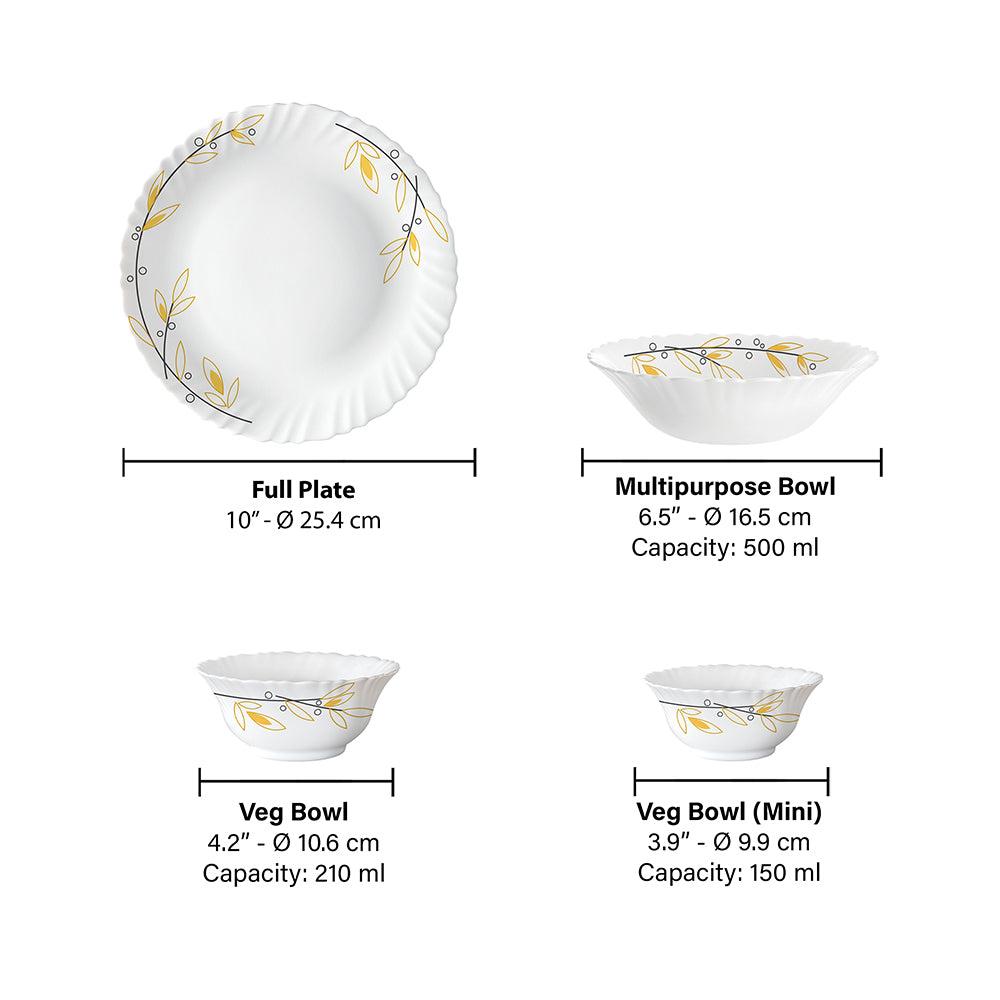 Larah by Borosil Bella 19 pc Dinner Set