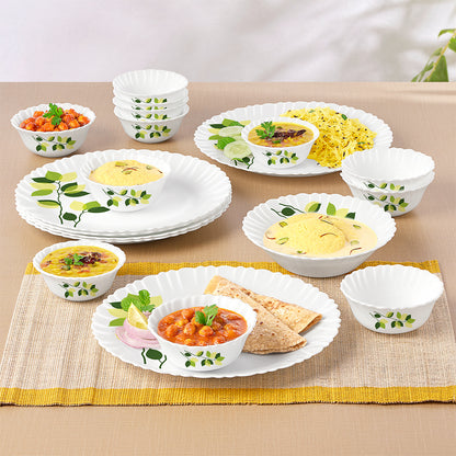 Larah Green Leaves 19 pc Dinner Set