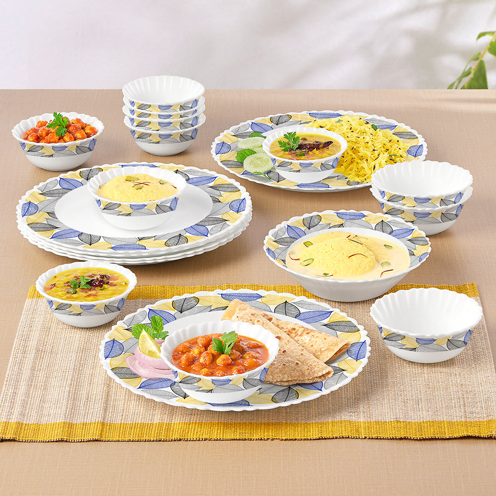 Larah by Borosil Kora 19 pc Dinner Set 19 pc Set: Serves 6