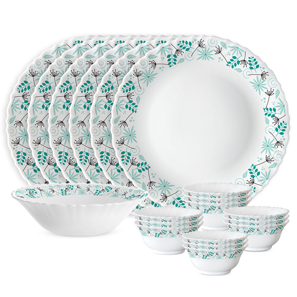 Larah by Borosil Stardust 19 pc Dinner Set 19 pc Set: Serves 6