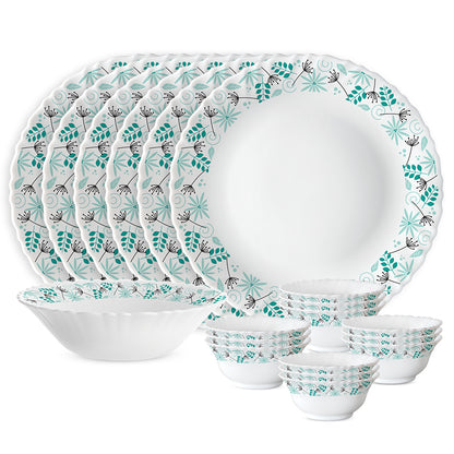 Larah by Borosil Stardust 19 pc Dinner Set 19 pc Set: Serves 6
