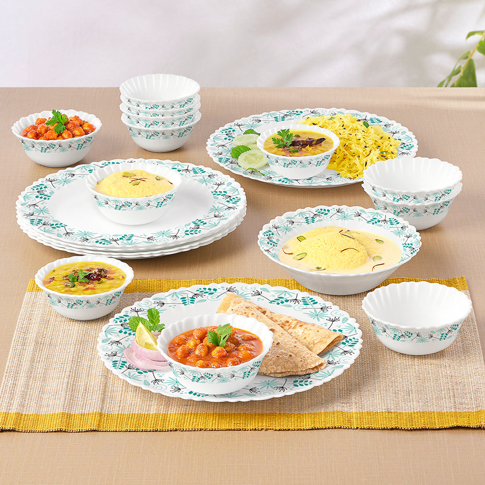 Larah by Borosil Stardust 19 pc Dinner Set 19 pc Set: Serves 6