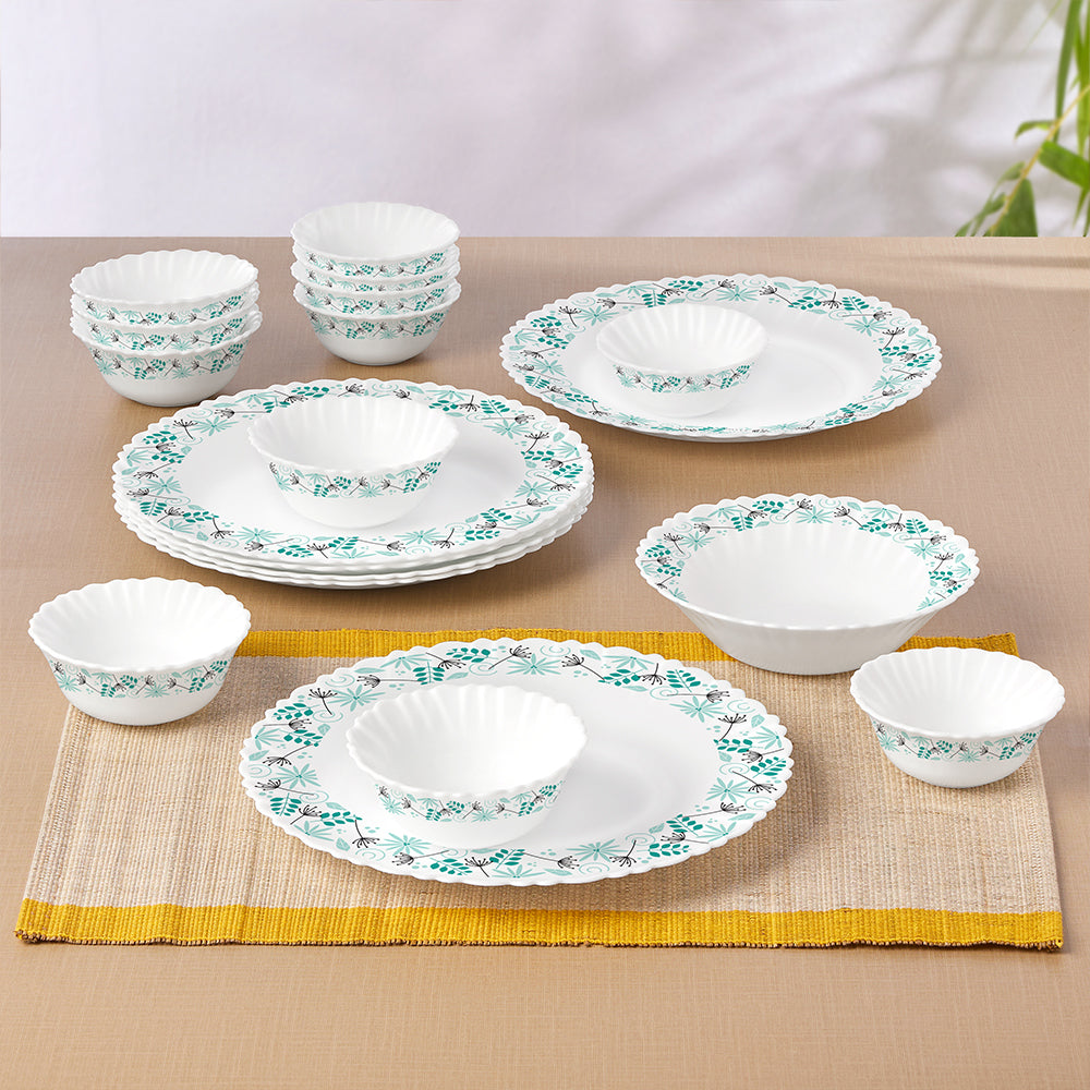 Larah by Borosil Stardust 19 pc Dinner Set 19 pc Set: Serves 6