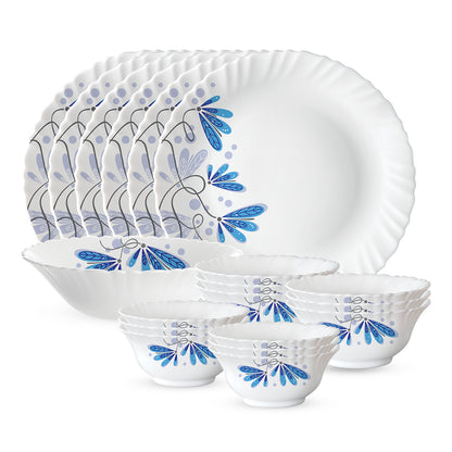 Larah by Borosil Twilight 19 pc Dinner Set 19 pc Set: Serves 6