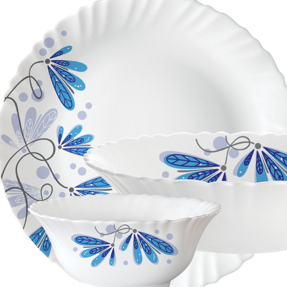 Larah by Borosil Twilight 19 pc Dinner Set 19 pc Set: Serves 6