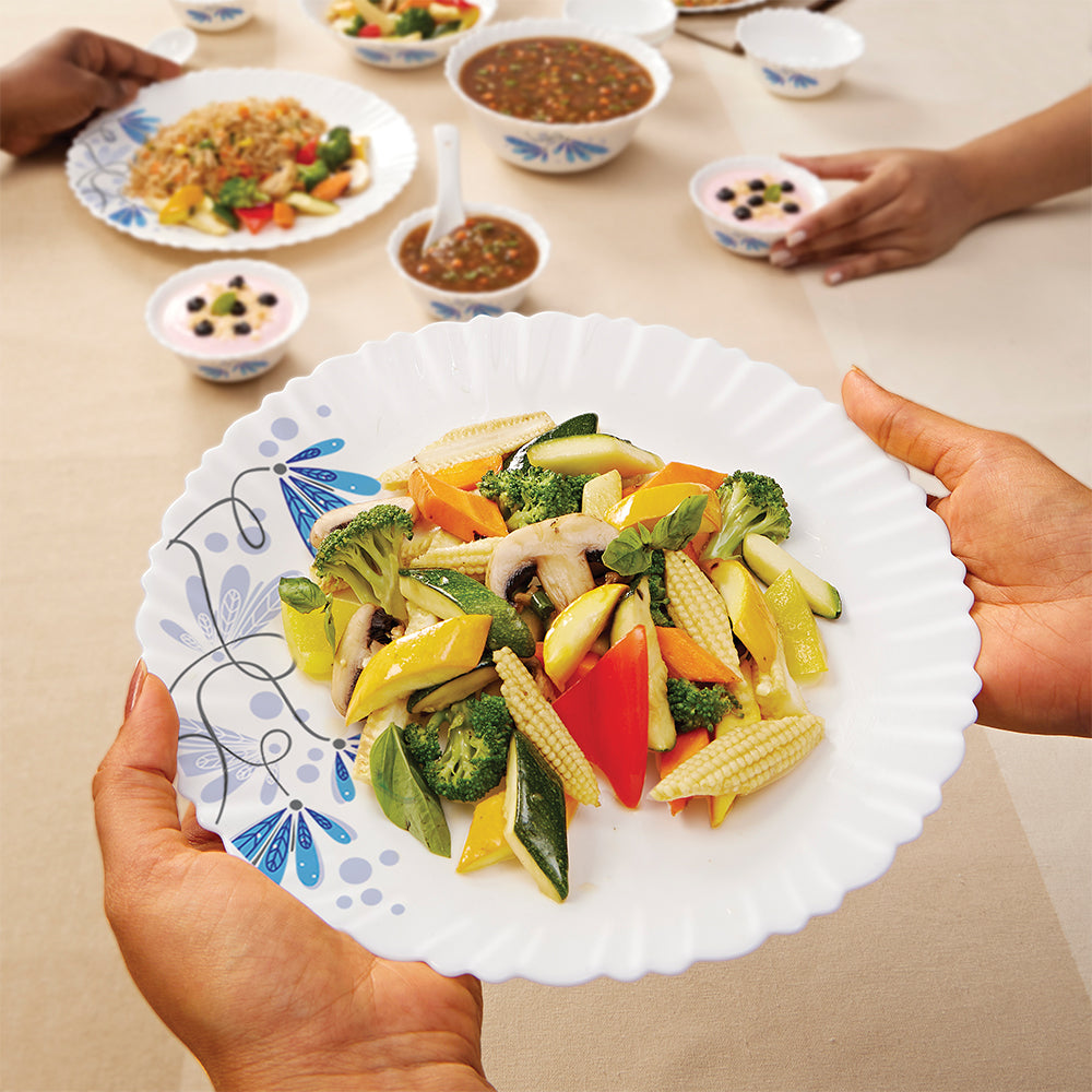 Larah by Borosil Twilight 19 pc Dinner Set 19 pc Set: Serves 6