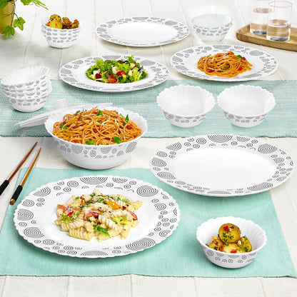 Larah by Borosil, Spiral Dinner Set 20 pc Set: Serves 6