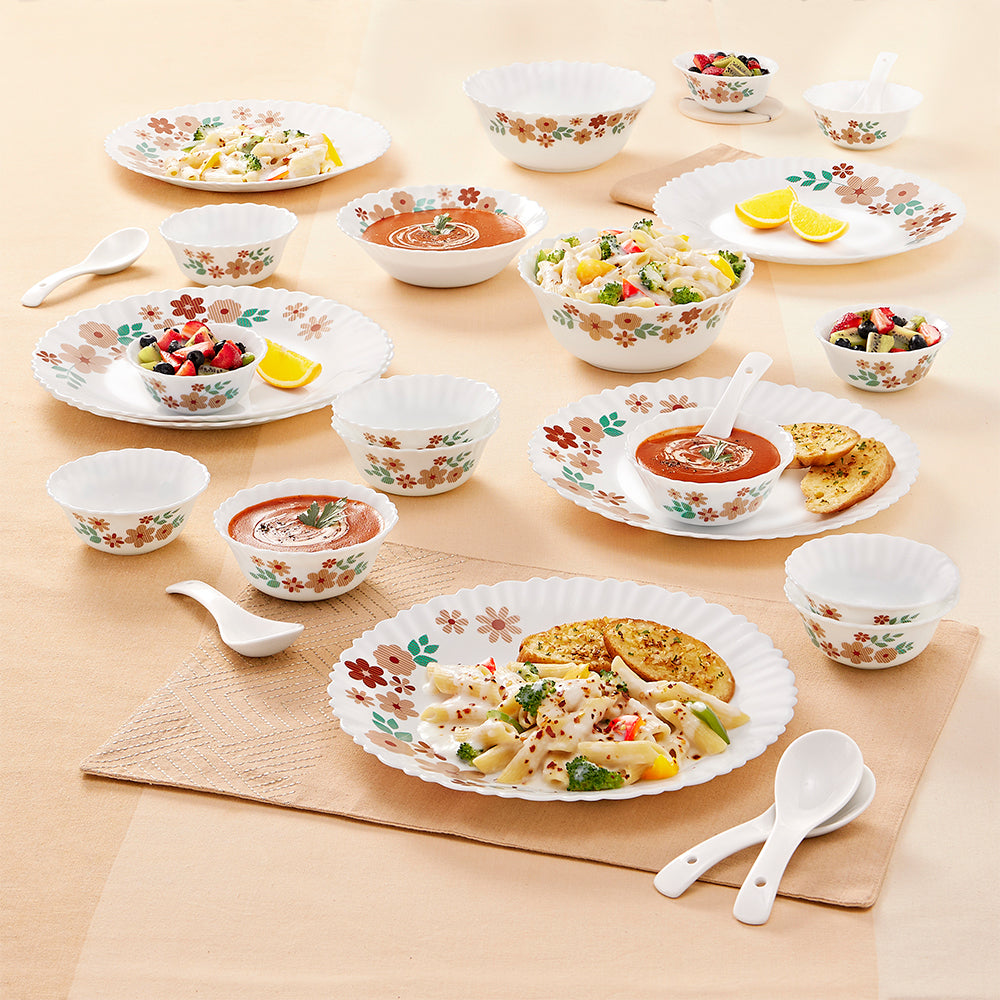 Larah by Borosil Ayana 27 pc Dinner Set 27 pc Set: Serves 6