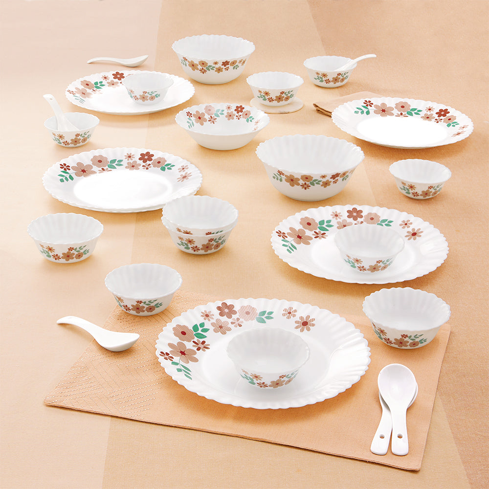 Larah by Borosil Ayana 27 pc Dinner Set 27 pc Set: Serves 6