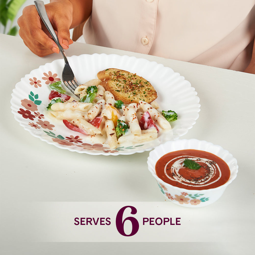 Larah by Borosil Ayana 27 pc Dinner Set 27 pc Set: Serves 6