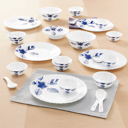 Larah by Borosil Morning Glory 27 pc Dinner Set 27 pc Set: Serves 6