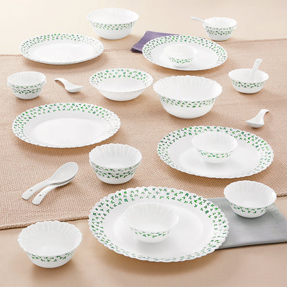 Larah by Borosil Sage 27 pc Dinner Set 27 pc Set: Serves 6