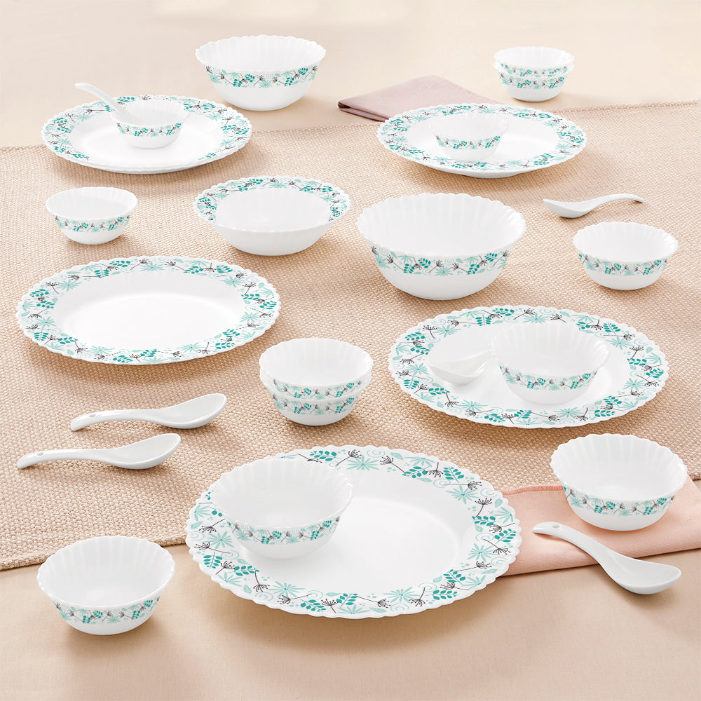 Larah by Borosil Stardust 27 pc Dinner Set 27 pc Set: Serves 6