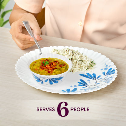 Larah by Borosil Twilight 27 pc Dinner Set 27 pc Set: Serves 6
