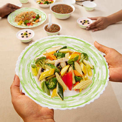 Larah by Borosil, Aura Dinner Set 35 pc Set: Serves 6