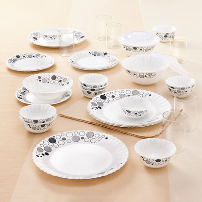Larah by Borosil, Luna Dinner Set 35 pc Set: Serves 6