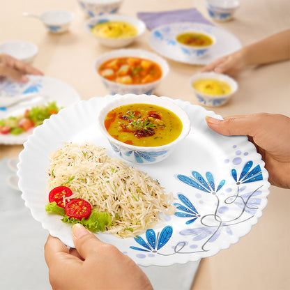 Larah by Borosil Twilight 35 pc Dinner Set w Vision Glass 35 pc Set: Serves 6