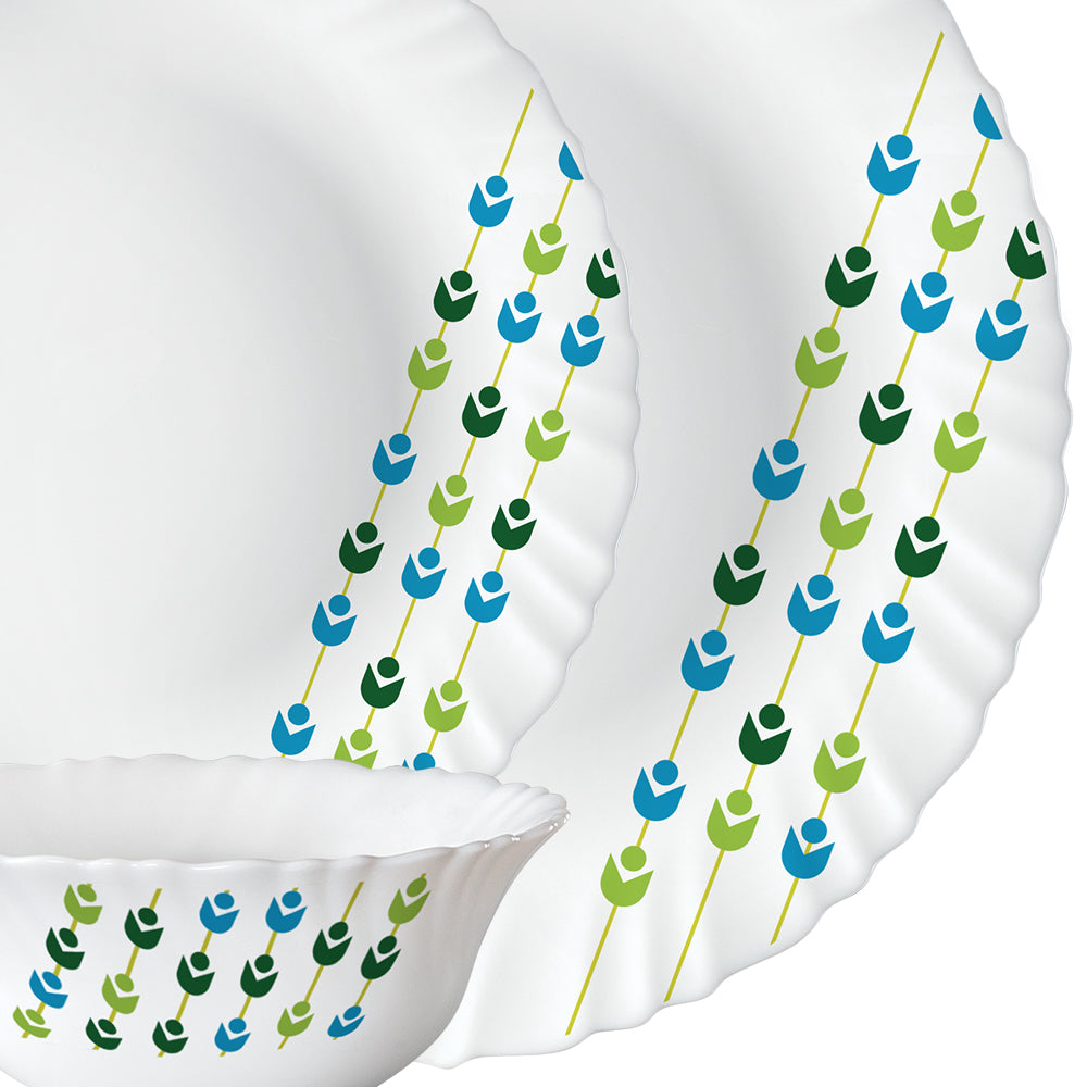 Larah by Borosil, Betel Dinner Set 35 pc Set: Serves 6