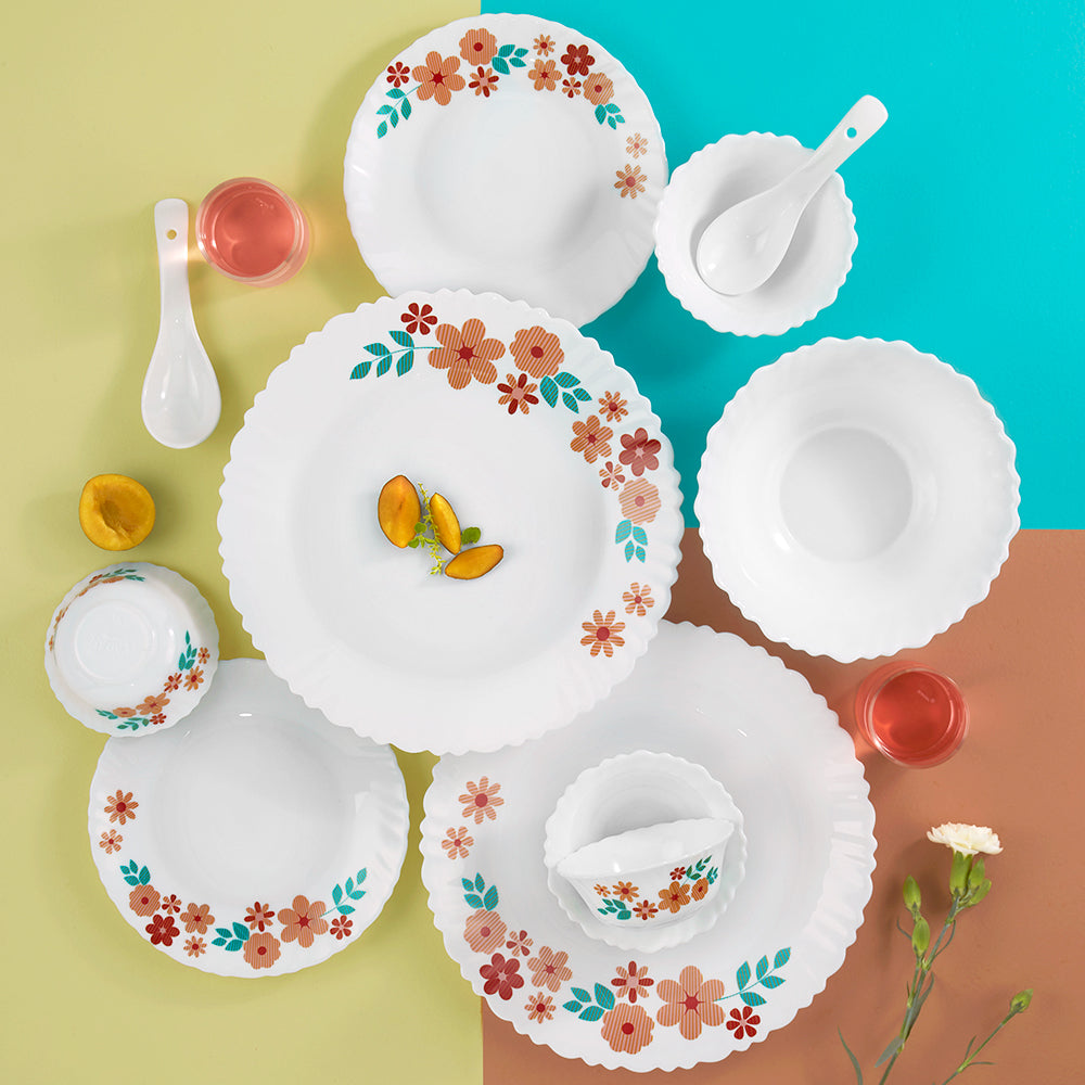 Larah by Borosil Ayana 35 pc Dinner Set 35 pc Set: Serves 6