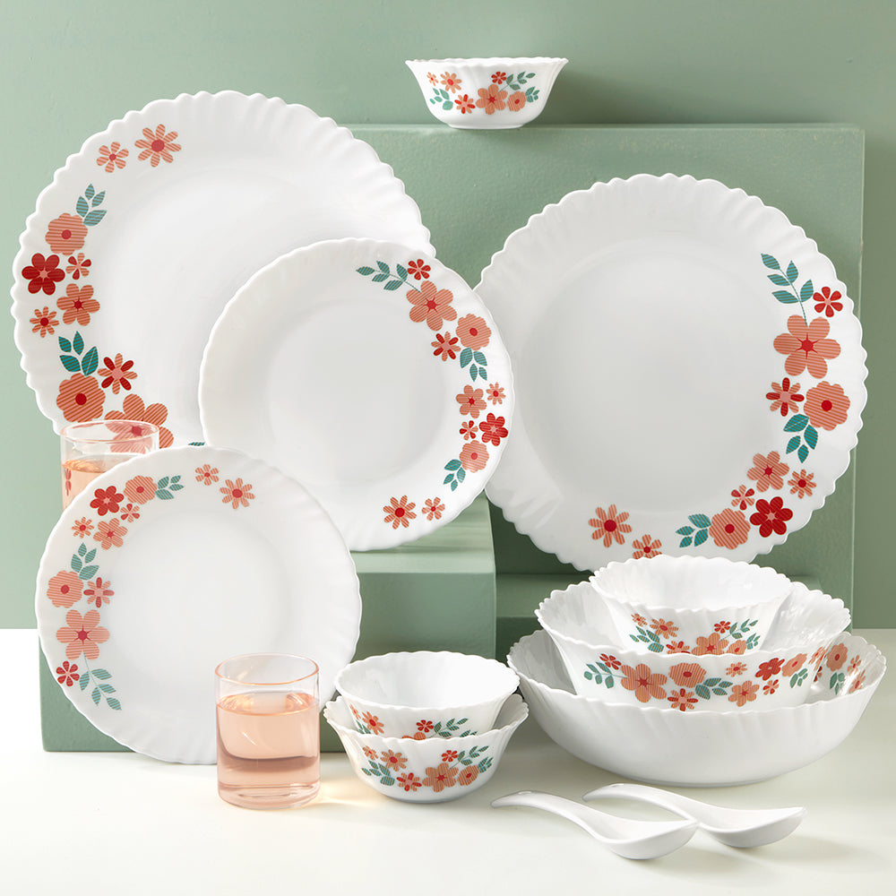 Larah by Borosil Ayana 35 pc Dinner Set 35 pc Set: Serves 6