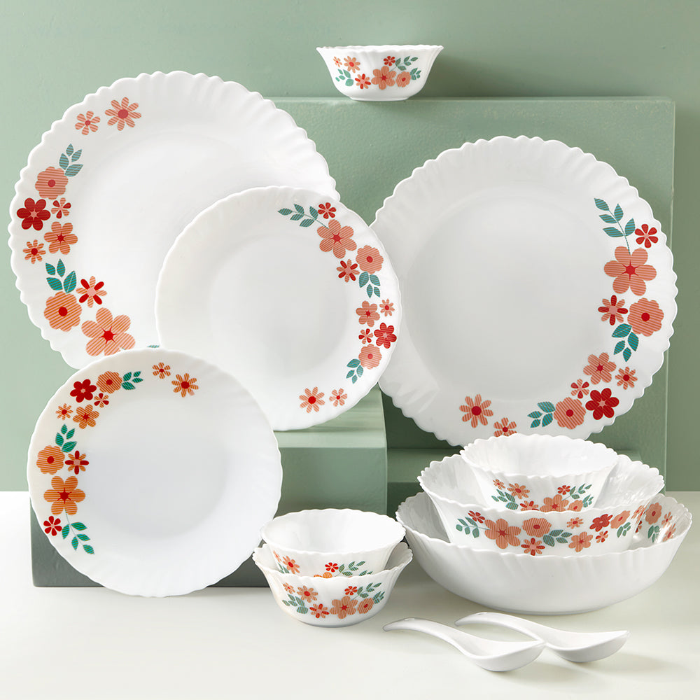 Larah by Borosil Ayana 35 pc Dinner Set 35 pc Set: Serves 6