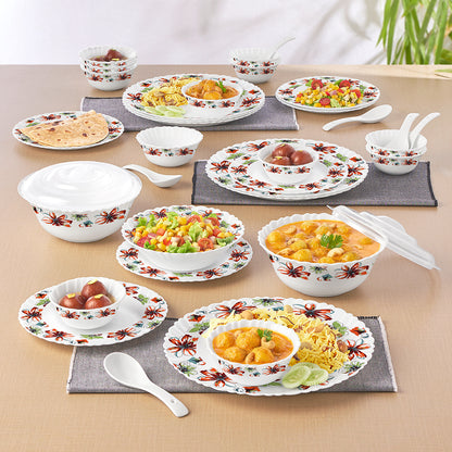 Larah by Borosil Bali 35 pc Dinner Set 35 pc Set: Serves 6