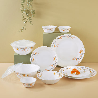 Larah by Borosil, Bella Dinner Set 35 pc Set: Serves 6 (Option 3)