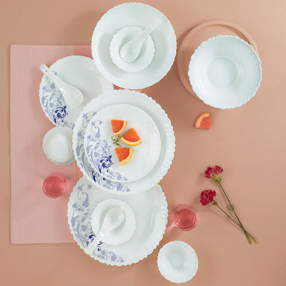 Larah by Borosil Blue Eve 35 pc Dinner Set 35 pc Set: Serves 6