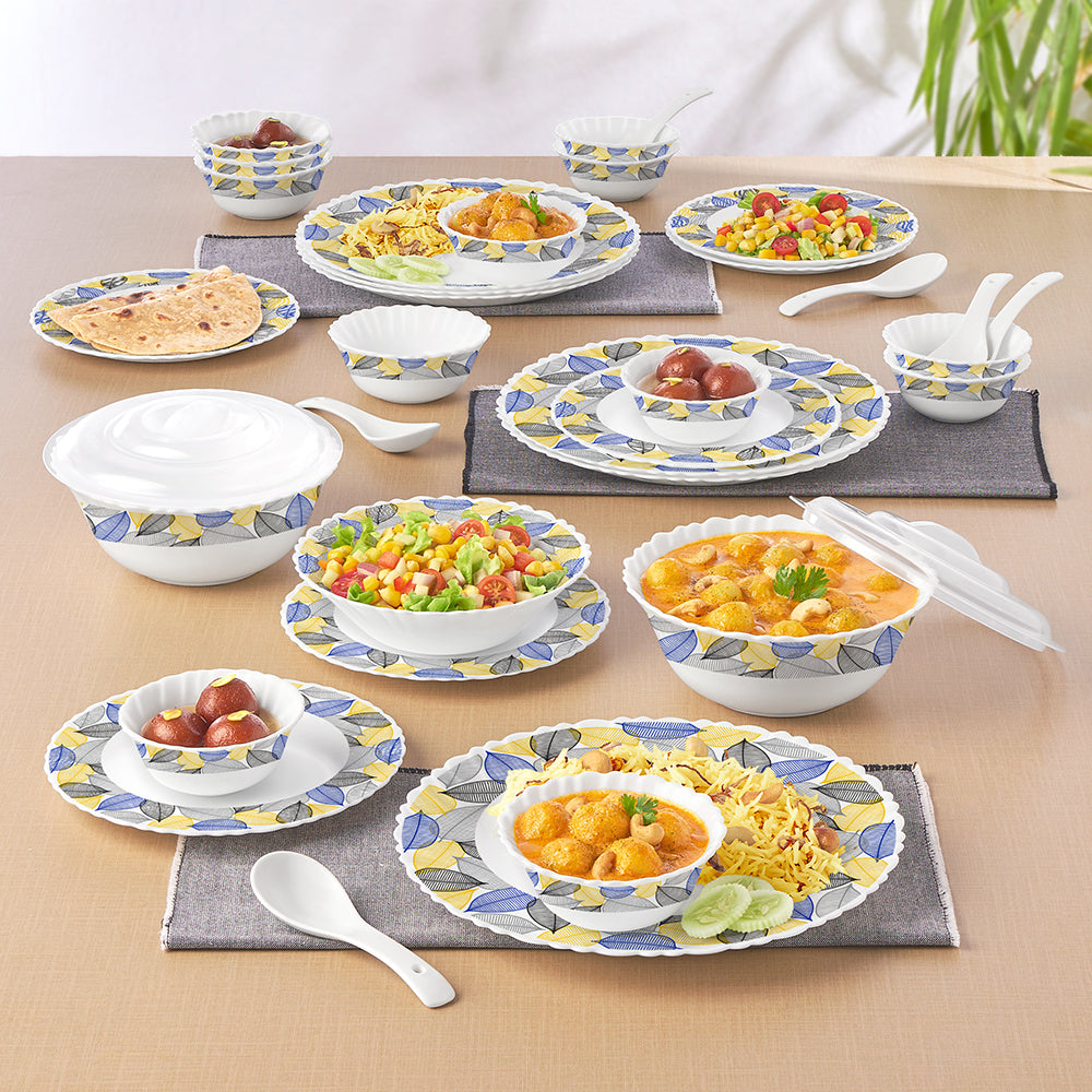 Larah by Borosil Kora 35 pc Dinner Set 35 pc Set: Serves 6